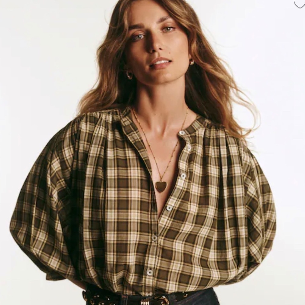 NWT Madewell Balloon Sleeve Top, Size M